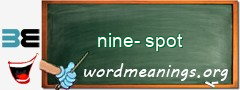 WordMeaning blackboard for nine-spot